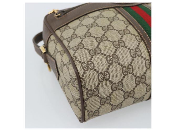 GUCCI GG Supreme Web Sherry Line Bag PVC Beige Gold 00 156 0852 - vista 15