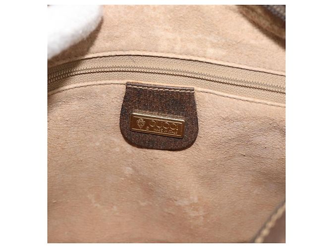GUCCI GG Supreme Web Sherry Line Bag PVC Beige Gold 00 156 0852 - vista 18