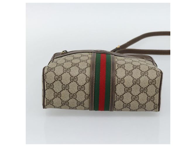 GUCCI GG Supreme Web Sherry Line Bag PVC Beige Gold 00 156 0852 - vista 5