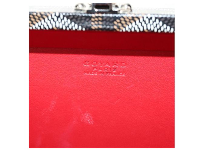 GOYARD Herringbone Minodiere Trunk Bag PVC Black Silver - vista 11