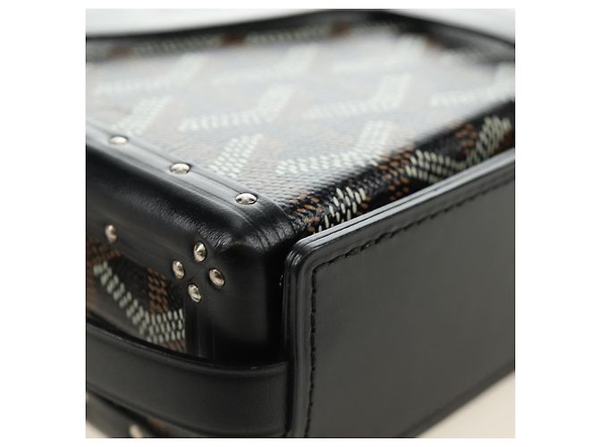 GOYARD Herringbone Minodiere Trunk Bag PVC Black Silver - vista 17
