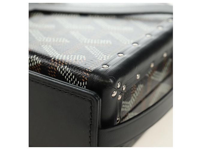 GOYARD Herringbone Minodiere Trunk Bag PVC Black Silver - vista 18