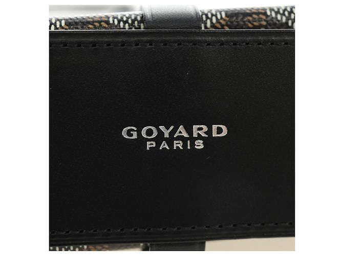 GOYARD Herringbone Minodiere Trunk Bag PVC Black Silver - vista 19