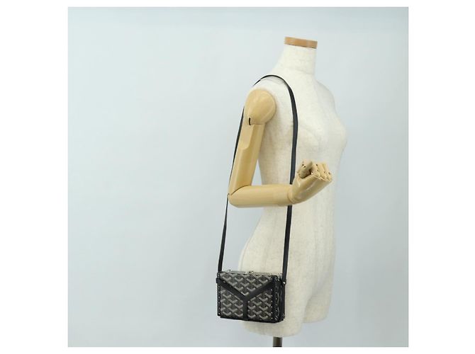 GOYARD Herringbone Minodiere Trunk Bag PVC Black Silver - vista 28