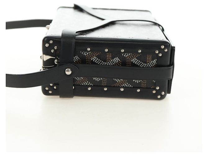 GOYARD Herringbone Minodiere Trunk Bag PVC Black Silver - vista 3
