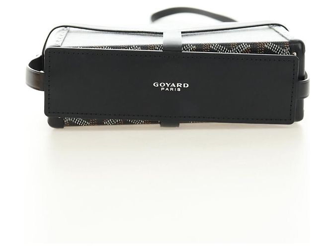 GOYARD Herringbone Minodiere Trunk Bag PVC Black Silver - vista 5