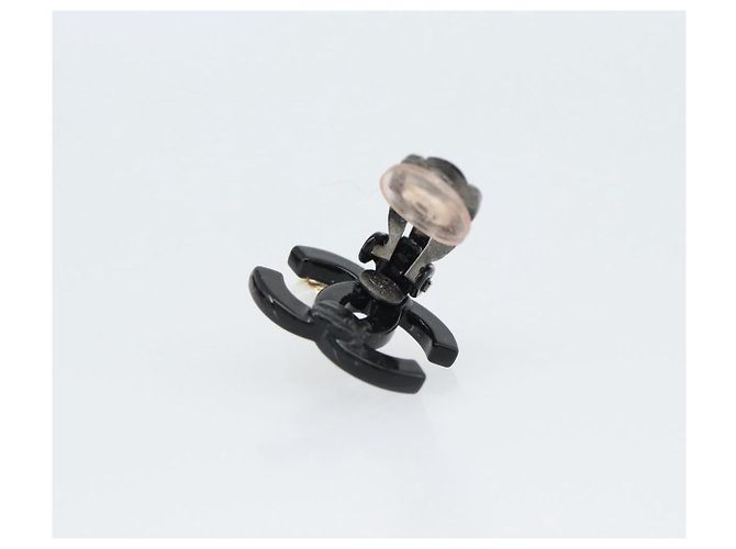 CHANEL COCO Mark Earring Metal Black CC - vista 10
