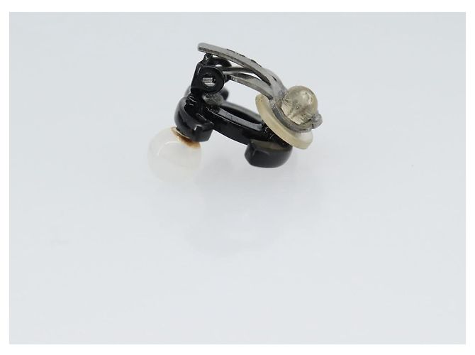 CHANEL COCO Mark Earring Metal Black CC - vista 4