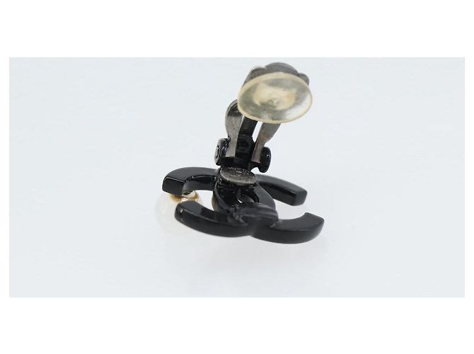 CHANEL COCO Mark Earring Metal Black CC - vista 6