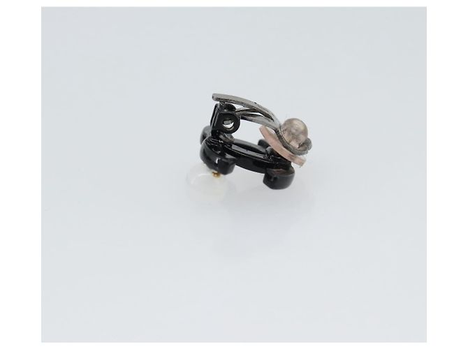 CHANEL COCO Mark Earring Metal Black CC - vista 8