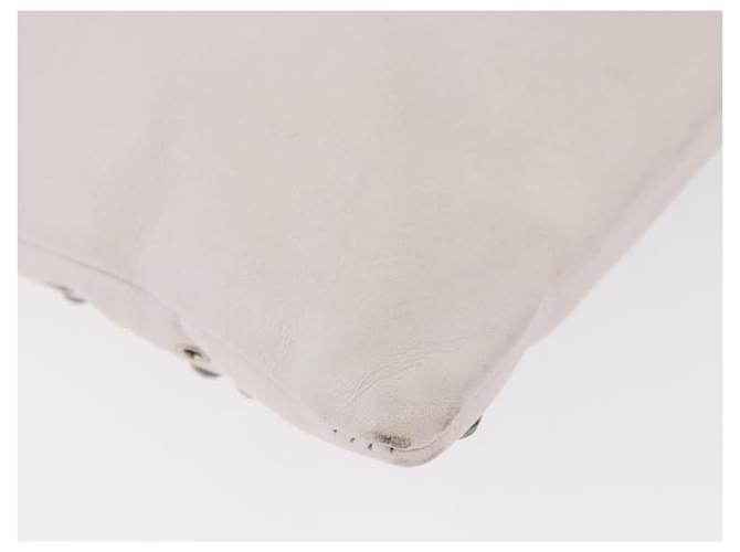 PRADA Clutch Bag Leather White Silver - vista 15
