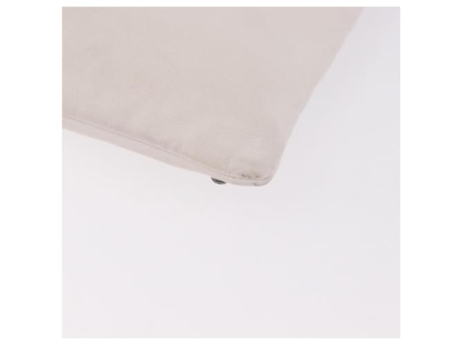 PRADA Clutch Bag Leather White Silver - vista 16