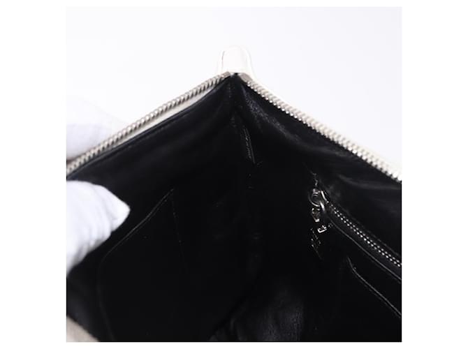 PRADA Clutch Bag Leather White Silver - vista 20