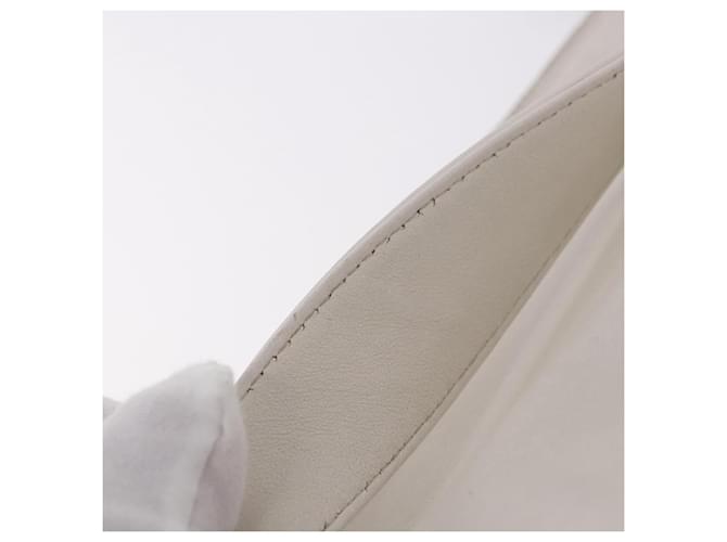 PRADA Clutch Bag Leather White Silver - vista 8