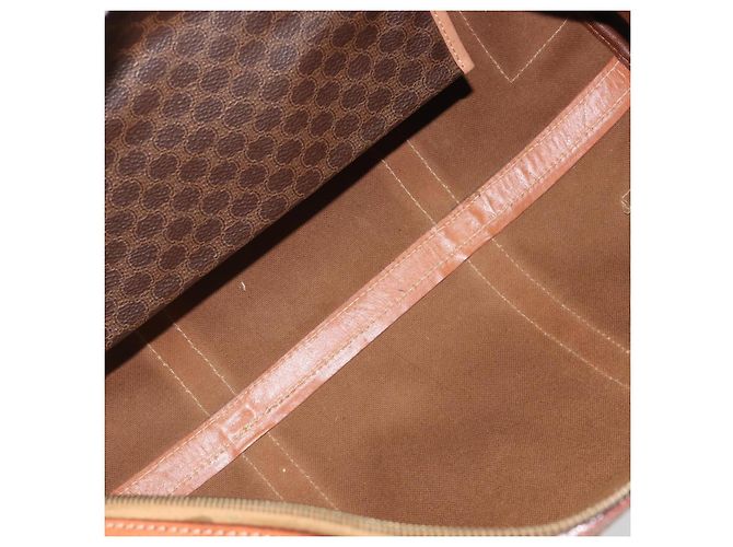 Céline CELINE Macadam Canvas Boston Bag PVC Leather Brown Gold - vista 11