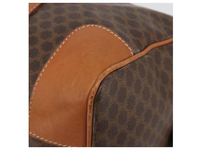 Céline CELINE Macadam Canvas Boston Bag PVC Leather Brown Gold - vista 14