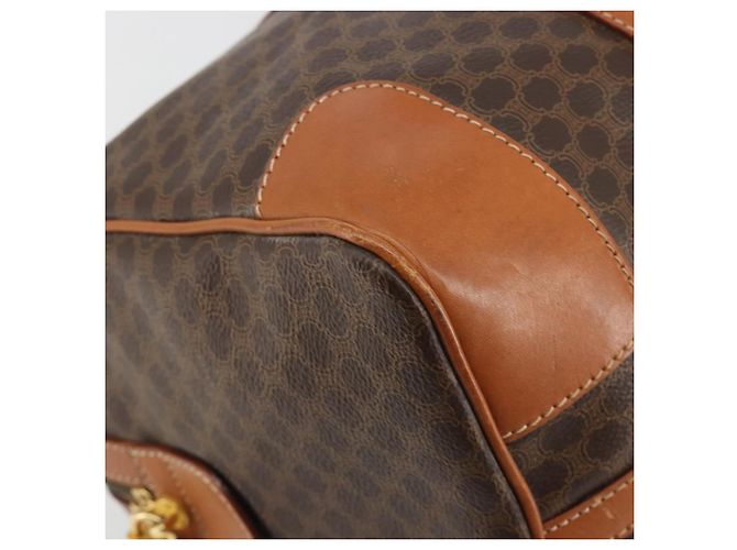 Céline CELINE Macadam Canvas Boston Bag PVC Leather Brown Gold - vista 15