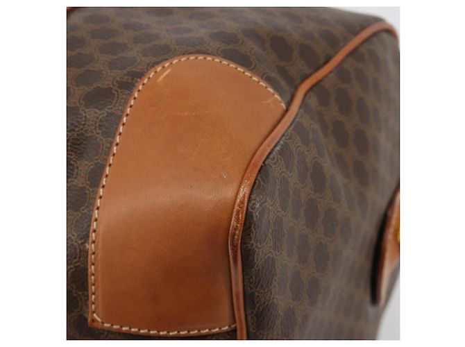 Céline CELINE Macadam Canvas Boston Bag PVC Leather Brown Gold - vista 16