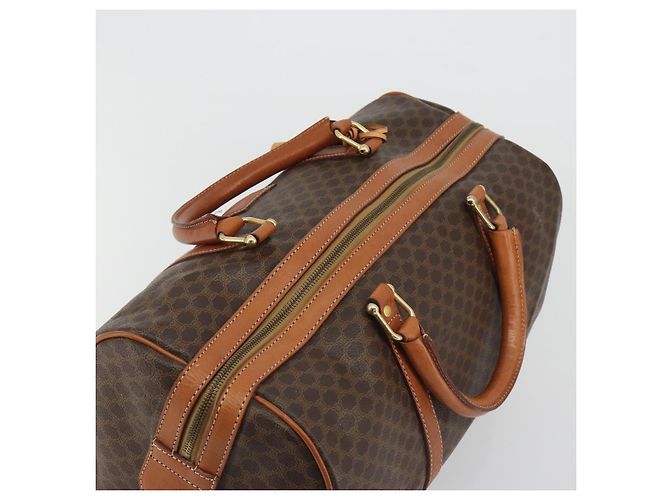 Céline CELINE Macadam Canvas Boston Bag PVC Leather Brown Gold - vista 6