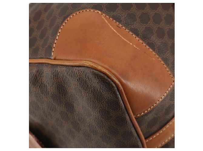 Céline CELINE Macadam Canvas Boston Bag PVC Leather Brown Gold - vista 9