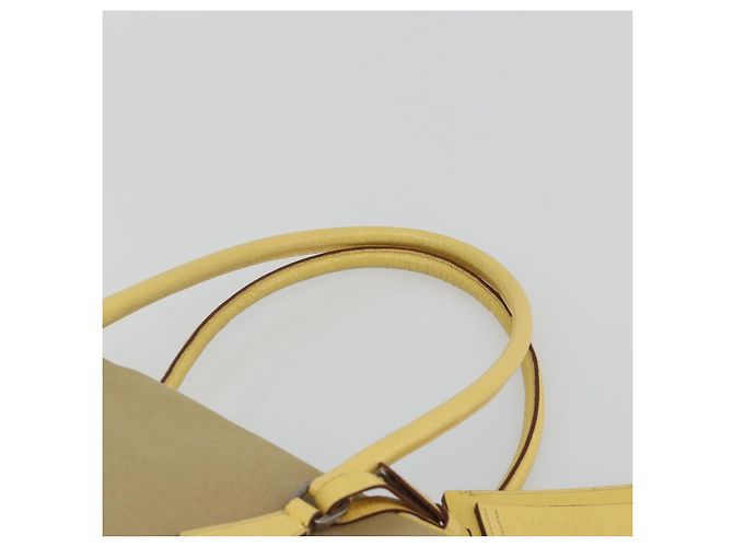 PRADA Hand Bag Canvas Beige Silver - vista 14