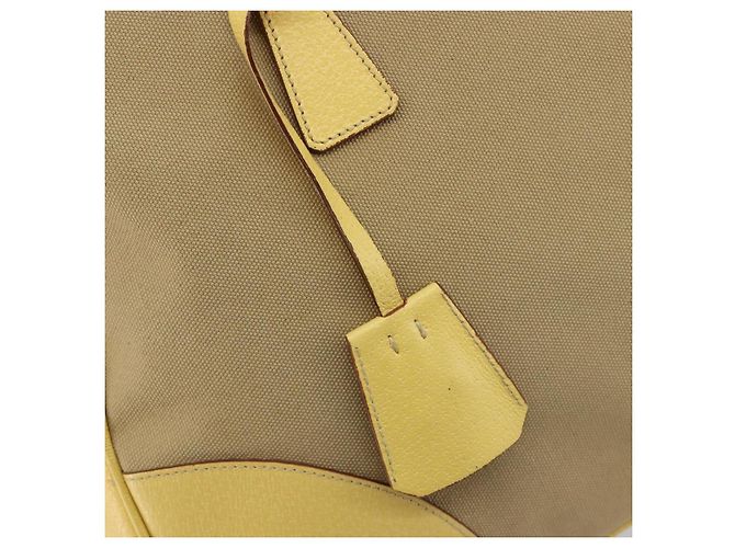 PRADA Hand Bag Canvas Beige Silver - vista 20