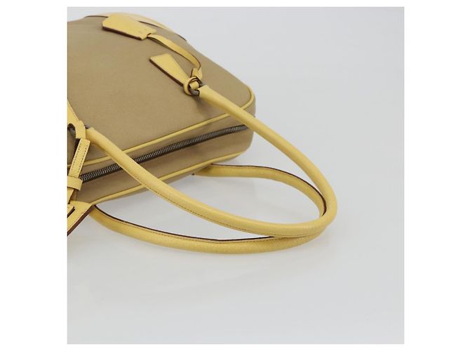 PRADA Hand Bag Canvas Beige Silver - vista 8