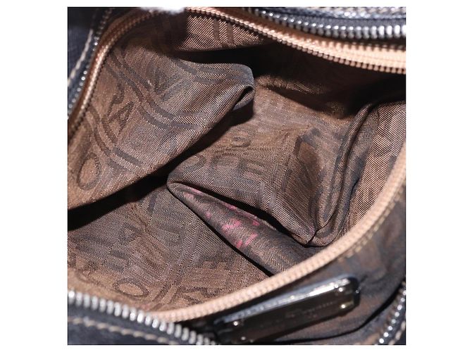 Salvatore Ferragamo Gancini Shoulder Bag Leather Black Silver - vista 10