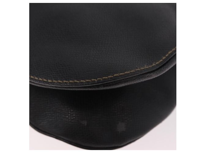 Salvatore Ferragamo Gancini Shoulder Bag Leather Black Silver - vista 18