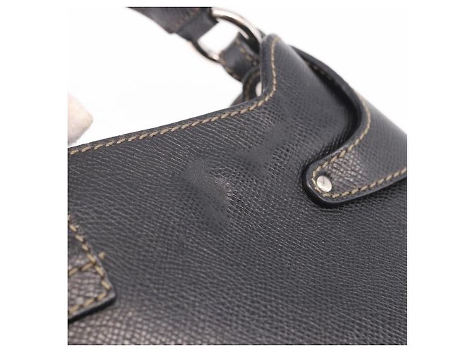 Salvatore Ferragamo Gancini Shoulder Bag Leather Black Silver - vista 8