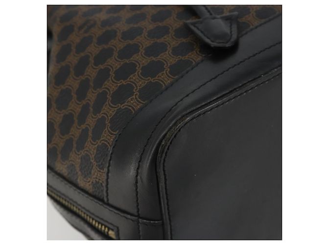 Céline CELINE Macadam Shoulder Bag PVC Leather Black Gold - vista 14