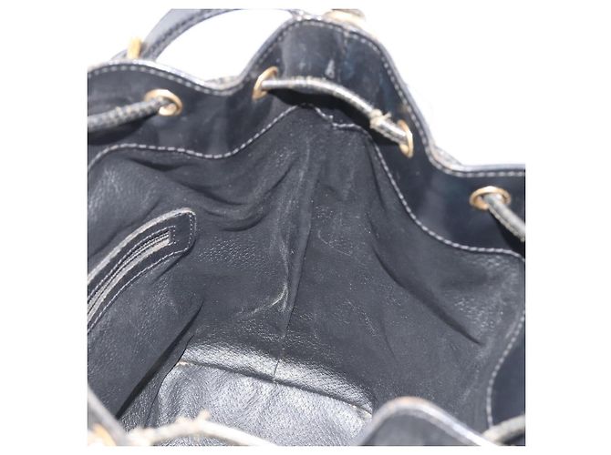 Céline CELINE Macadam Shoulder Bag PVC Leather Black Gold - vista 20