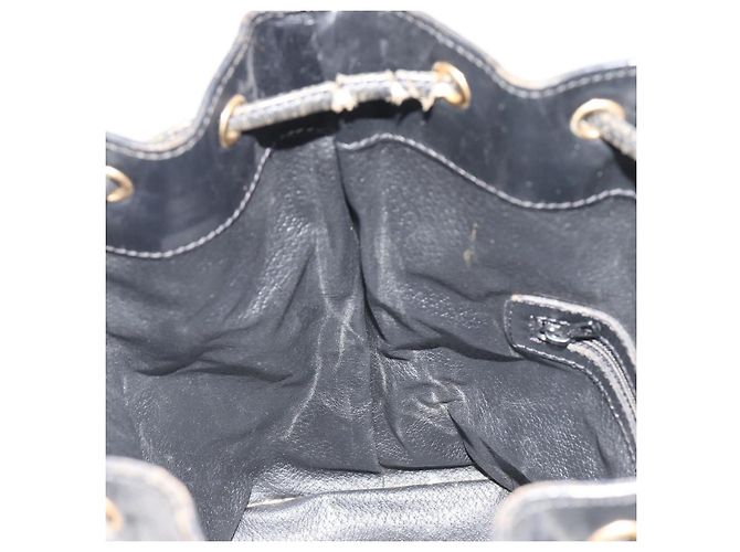 Céline CELINE Macadam Shoulder Bag PVC Leather Black Gold - vista 21