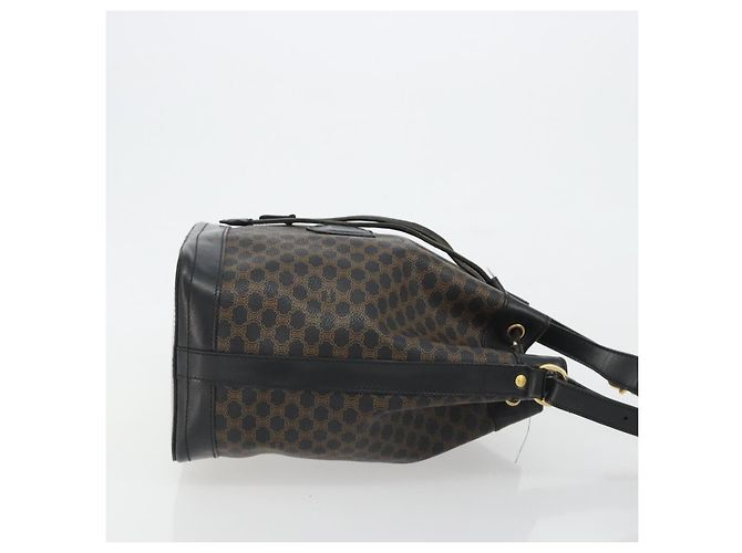 Céline CELINE Macadam Shoulder Bag PVC Leather Black Gold - vista 3