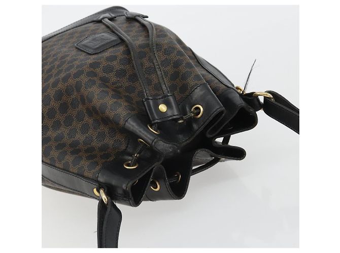 Céline CELINE Macadam Shoulder Bag PVC Leather Black Gold - vista 6