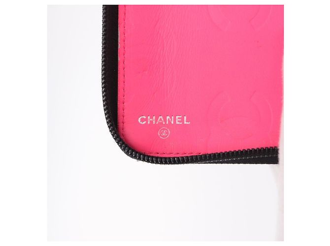 CHANEL Cambon Line Long Wallet Lamb Skin Black CC - vista 19
