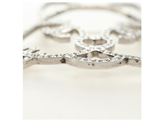CHANEL Brooch Metal Silver CC - vista 18