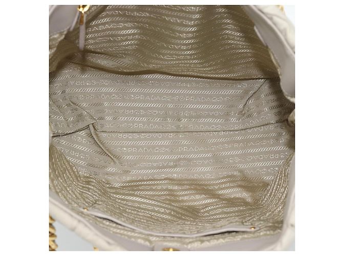 PRADA Chain Tote Bag Nylon Grau Gold - Ansicht 11