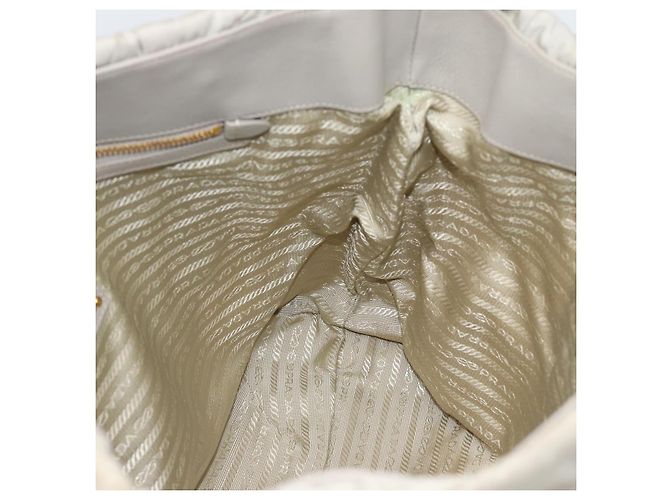 PRADA Chain Tote Bag Nylon Grau Gold - Ansicht 19