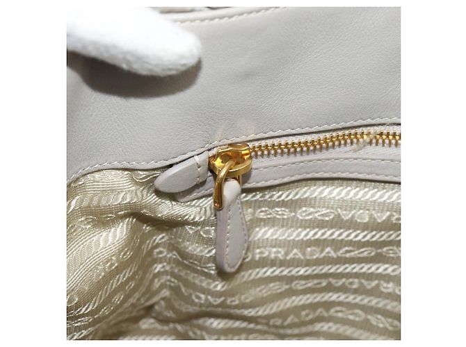 PRADA Chain Tote Bag Nylon Grau Gold - Ansicht 21