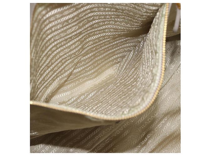 PRADA Chain Tote Bag Nylon Grau Gold - Ansicht 22