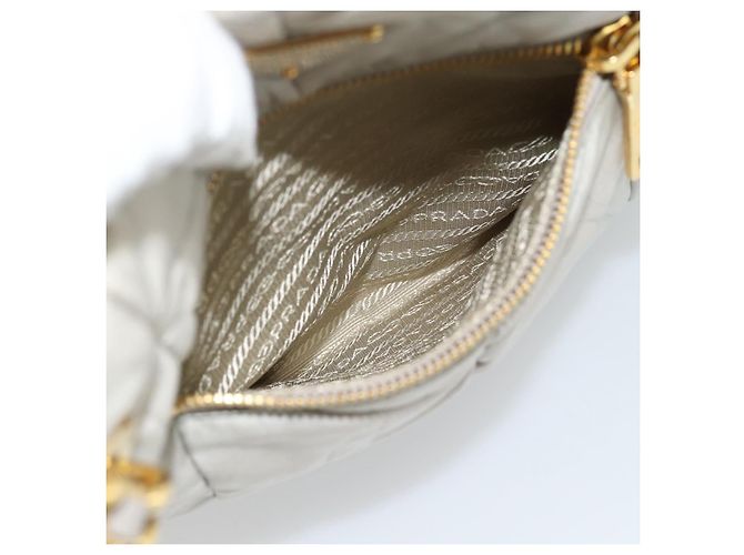 PRADA Chain Tote Bag Nylon Grau Gold - Ansicht 23