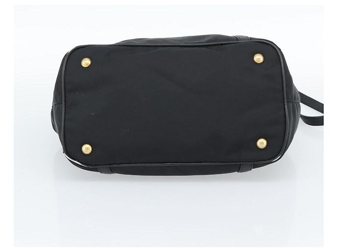 PRADA Hand Bag Nylon Leather 2way Black Gold - vista 5