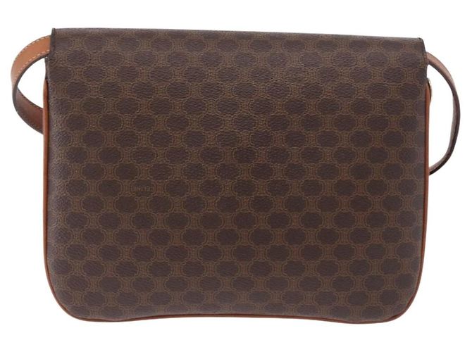 Céline CELINE Macadam Shoulder Bag PVC Leather Brown Gold - vista 2