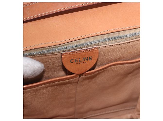 Céline CELINE Macadam Shoulder Bag PVC Leather Brown Gold - vista 20