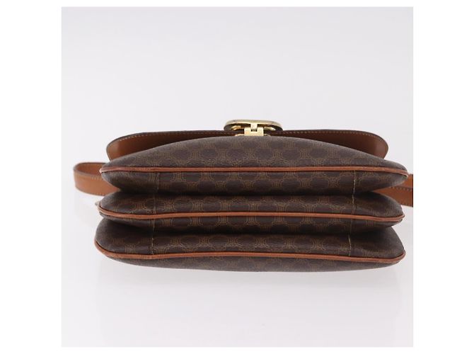 Céline CELINE Macadam Shoulder Bag PVC Leather Brown Gold - vista 5