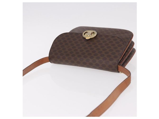 Céline CELINE Macadam Shoulder Bag PVC Leather Brown Gold - vista 6