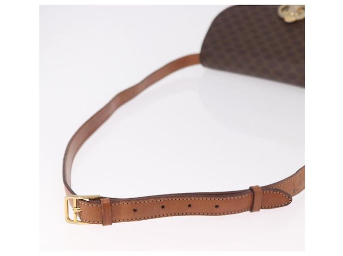 Céline CELINE Macadam Shoulder Bag PVC Leather Brown Gold - vista 7