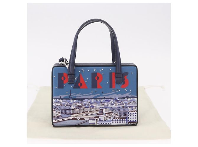 LOEWE Bolso de mano de piel 2way Navy Silver - vista 12