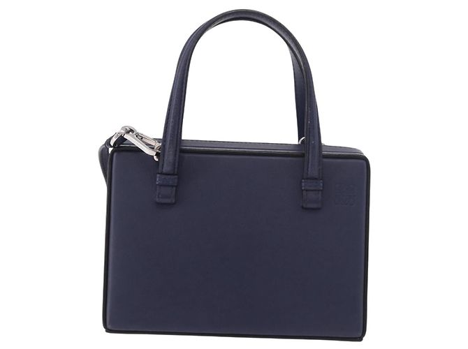 LOEWE Bolso de mano de piel 2way Navy Silver - vista 2